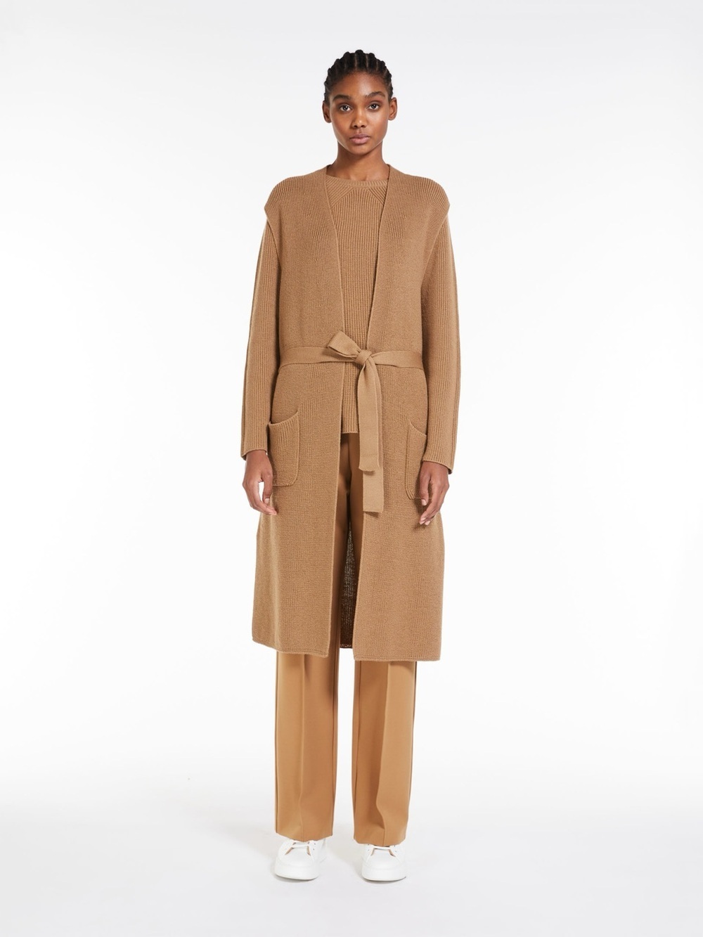 Max Mara Leisure Knitted Wool Waistcoat, BNWT, Taupe, size M